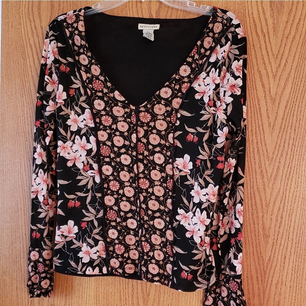 Apostrophe Pretty Floral Top Jr. Sz. L (14/16)
